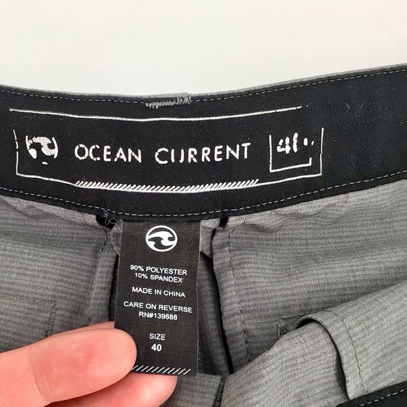 Ocean Current Men's Hybrid Gray Flat Front Shorts Size 40 - Picture 2 of 7